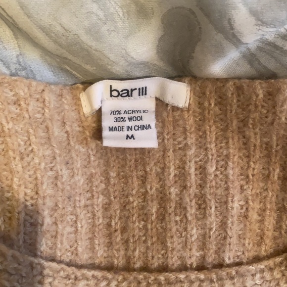 BAR III tan sweater with zipper detail size m - Picture 2 of 7